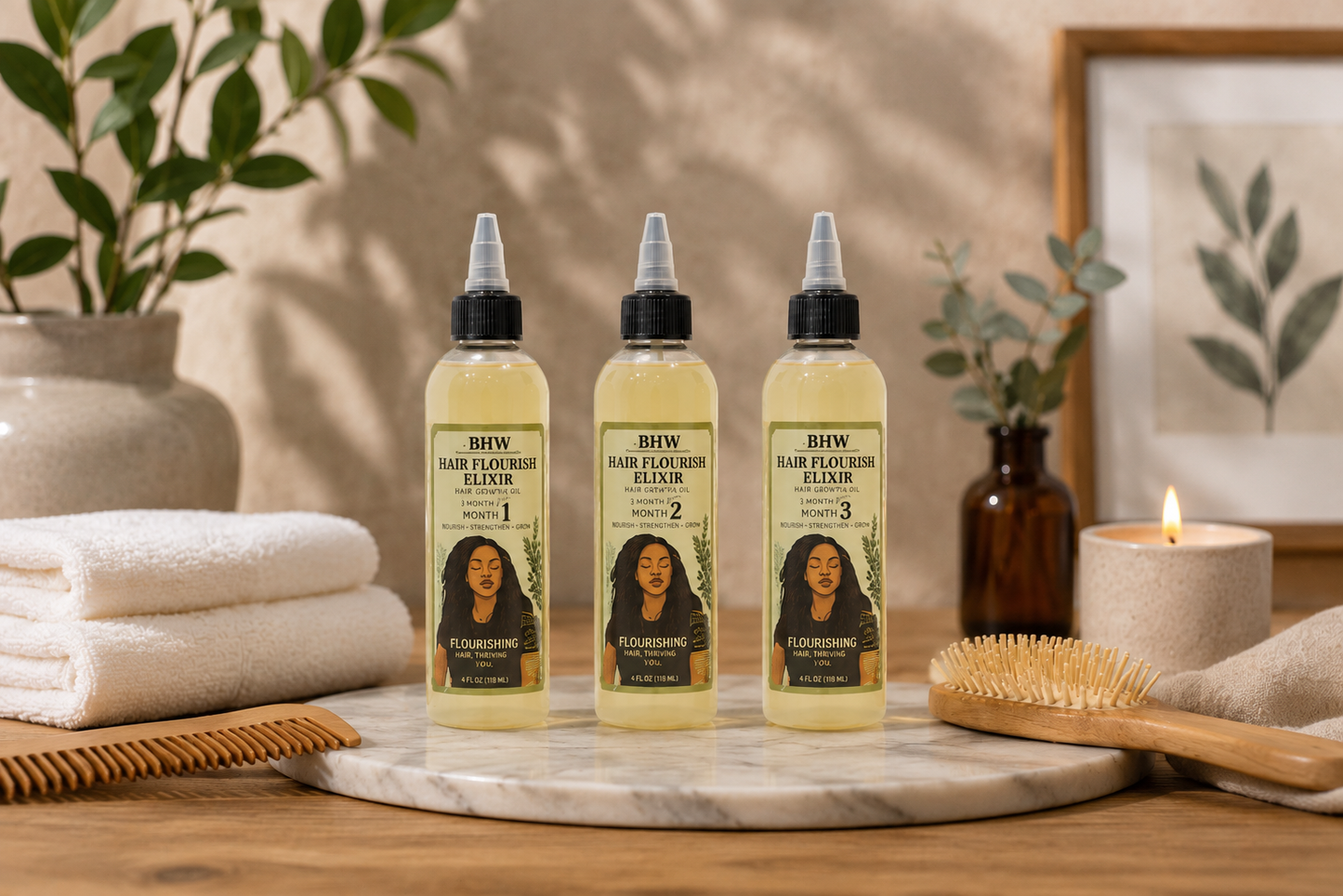 Hair flourish Elixir (3 )bottles !!