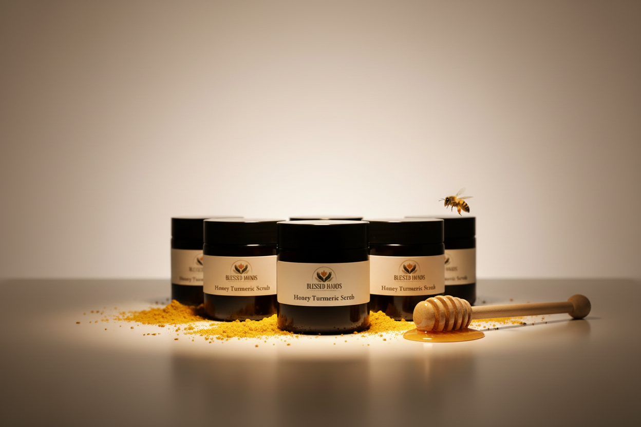 Bee Radiant Honey Turmeric  facial Scrub 6oz